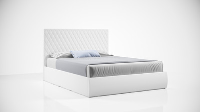 Кровать Стелла 160х200 (ППМ, 800H, TM-14 белый)