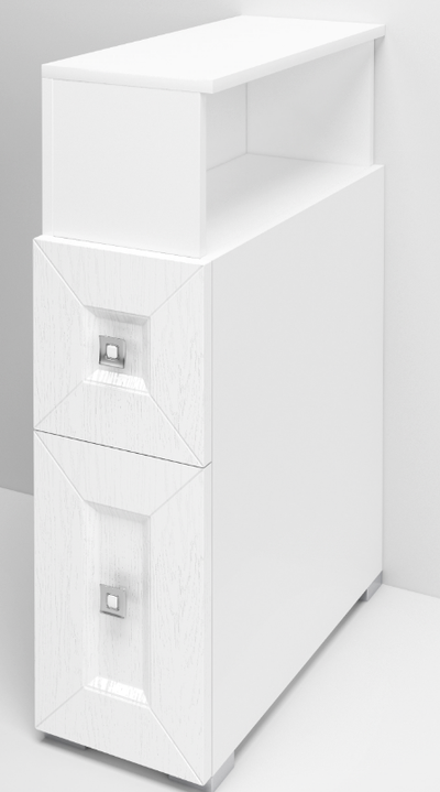 Шкаф притуалетный SANTREK HOME "Гранд-20/70" 2 ящ. с нишей (белый ясень Софт) 200х700х470