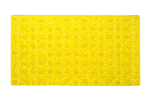 Коврик противоскользящий в ванную "ГАЛЬКА" 68смх36см, жёлтый