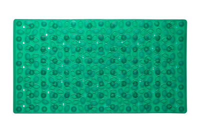 Коврик противоскользящий в ванную "ГАЛЬКА" 68смх36см, зелёный