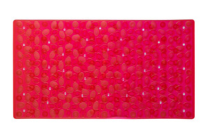 Коврик противоскользящий в ванную "ГАЛЬКА" 68смх36см, розовый
