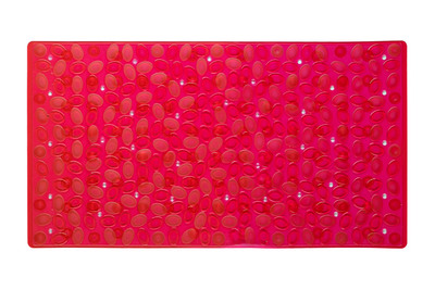 Коврик противоскользящий в ванную "ГАЛЬКА" 68смх36см, розовый