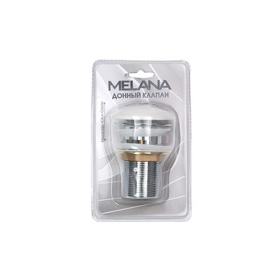 MLN-335301 донный клапан с переливом (Белый) Click-clack MELANA (в блистере)