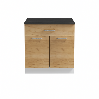 Стол разделочный МУВИ, 1 ящик Н600-1Я Дуб Крафт Золотой (810х600х450) Столешница Дуб Обожённый (1167)