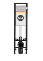 Инсталляция OLI 30 ширина 30 см. Quadra Black ( черная станина , кнопка хром )