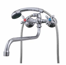2227 Смеситель Ванна Frap 1/2 м/к шар/перекл. Крест крап LUX