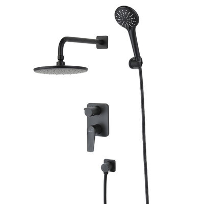 LM3729BL Bronx Смеситель для душа встраиваемый с дополнительной 3-функциональной лейкой, черный LEMARK