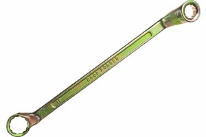 Ключ накидной коленчатый ТУНДРА, желтый цинк, 13 х 17 мм 878070