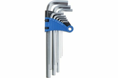 Набор ключей шестигранных ТУНДРА, удлиненных, CrV, 1.5 - 10 мм, 9 шт. 2354392