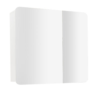Зеркало-шкаф SANTREK HOME "Марсель-800" б/с 2дв. (белый глянец) 800*850*155