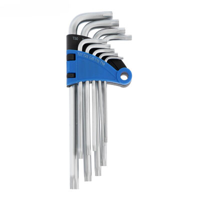 Набор ключей ТУНДРА, TORX Tamper, удлиненные, CrV, TT10 - TT50, 9 шт. 2354396