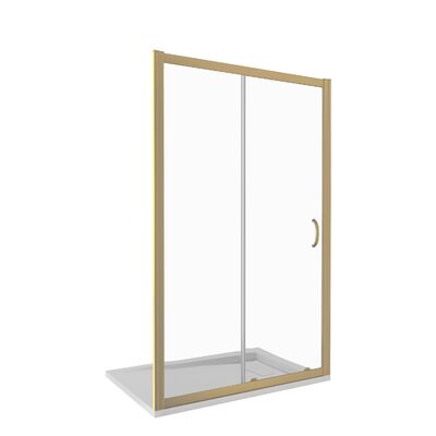 Душ.ограждение GOOD DOOR JAZZE WTW-120-C-G Прямое, стекло ПРОЗРАЧНОЕ 6мм, золотой профиль (б/поддона и автослива)
