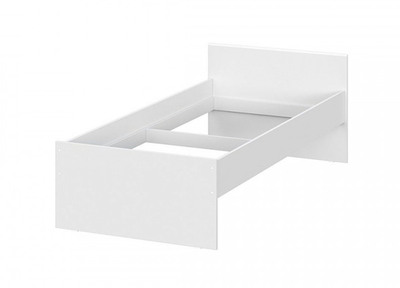 МС "Токио" Кровать одинарная (0,9х2,0) Белый текстурный / Белый текстурный (2 места)