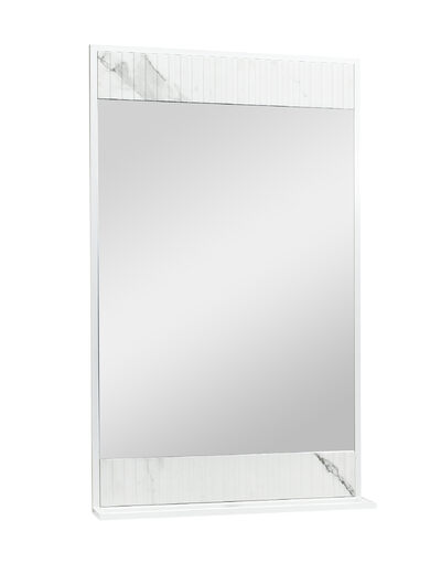 Зеркало "АДЕЛАИДА Лофт-60" белый мрамор/белый, 600х1000х120