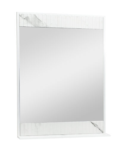 Зеркало "АДЕЛАИДА Лофт-80" белый мрамор/белый, 800х1000х120