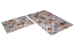 Набор ковриков вырезных icarpet PRINT антискользящих (103) "Плитка Марокко" 60х100+60х50