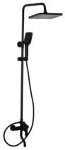 Душевая система SANTREK AQUA-1210 "PRESTIGE" (SAP-1210)  шар. d-35 с верхним душем и смесителем (черный)