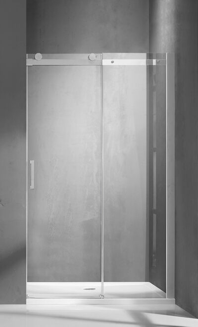 Душевое ограждение SANTREK AQUA Evo-DF-1200-C-Chrome 1200*1950 Прямое, стекло Прозр. 8мм, профиль Хром