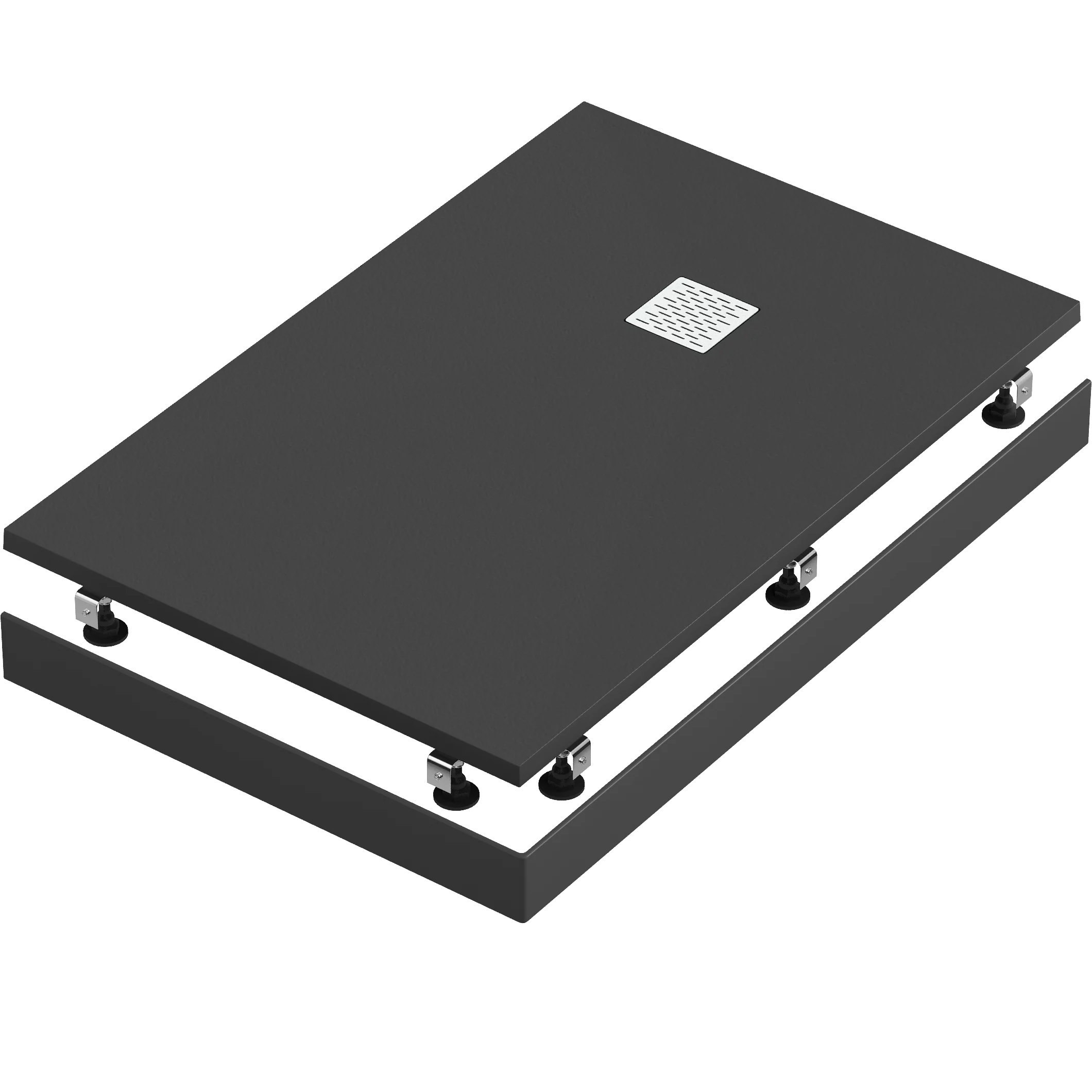 Экран GOOD DOOR КВАДРО 100х100 Антрацит (чёрный) ЭЛ00044