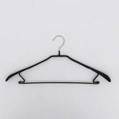 Вешалка-плечики для одежды Доляна, размер 46-48, антискользящее покрытие, широкие плечики, цвет чёрный 1290715