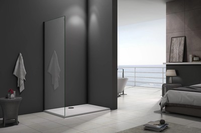 Боковая часть GOOD DOOR GALAXY SP- 80-С- B стекло Прозрачное 6мм профиль черн