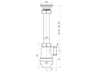 C1000 Сифон АНИ Пласт 1 1/4"*40