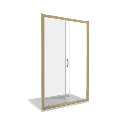 Душ.ограждение GOOD DOOR JAZZE WTW-120-C-G Прямое, стекло ПРОЗРАЧНОЕ 6мм, золотой профиль (б/поддона и автослива)