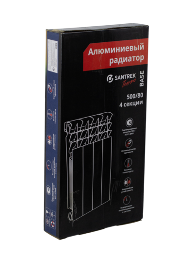 Радиатор алюминиевый SANTREK THERMO Base 500х80  4 секции (144 Вт/1 секц.)
