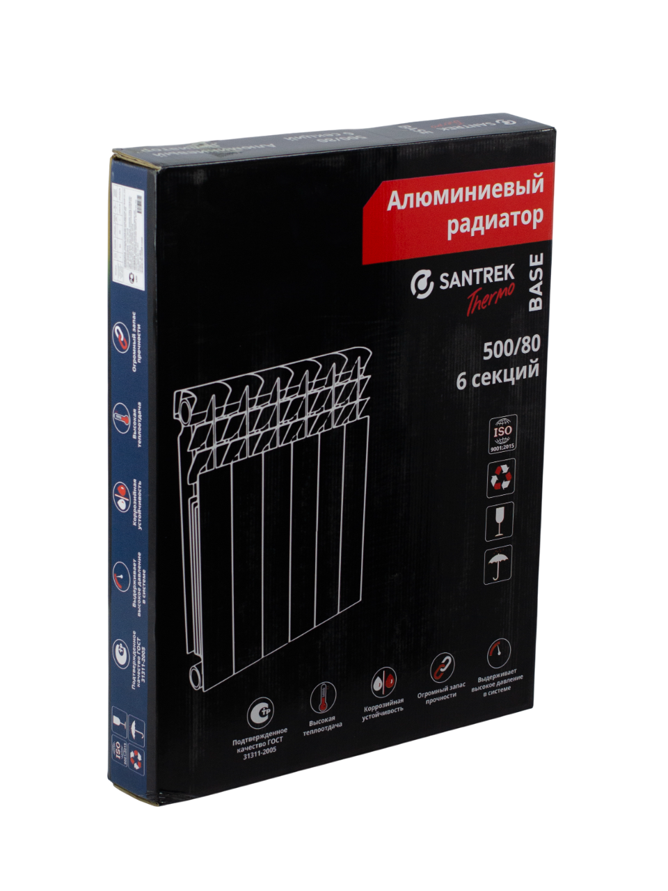 Радиатор алюминиевый SANTREK THERMO Base 500х80  6 секций (144 Вт/1 секц.)
