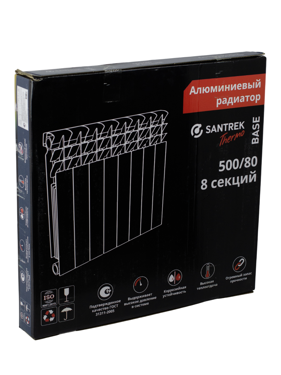 Радиатор алюминиевый SANTREK THERMO Base 500х80  8 секций (144 Вт/1 секц.)