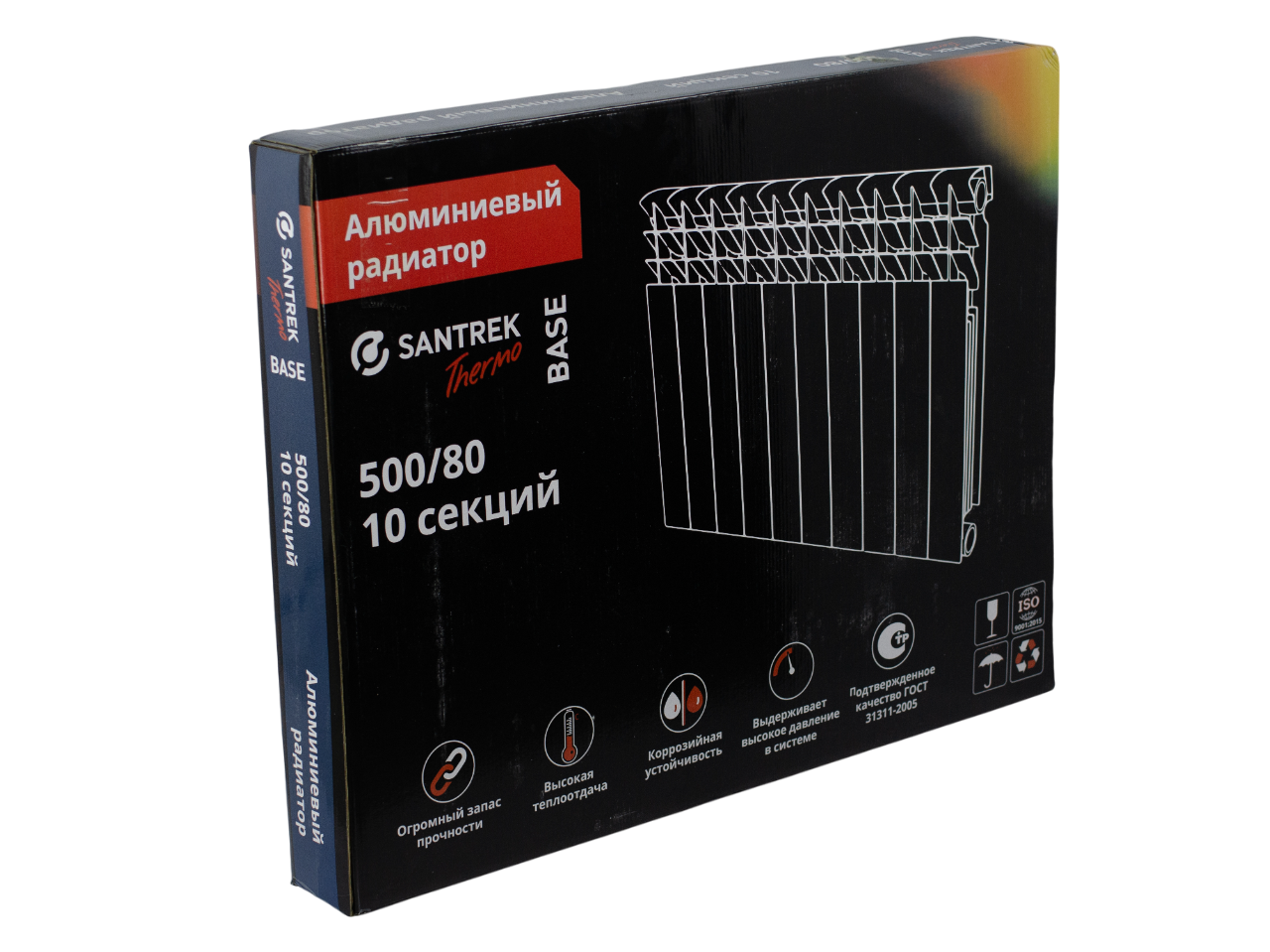 Радиатор алюминиевый SANTREK THERMO Base 500х80 10 секций (144 Вт/1 секц.)