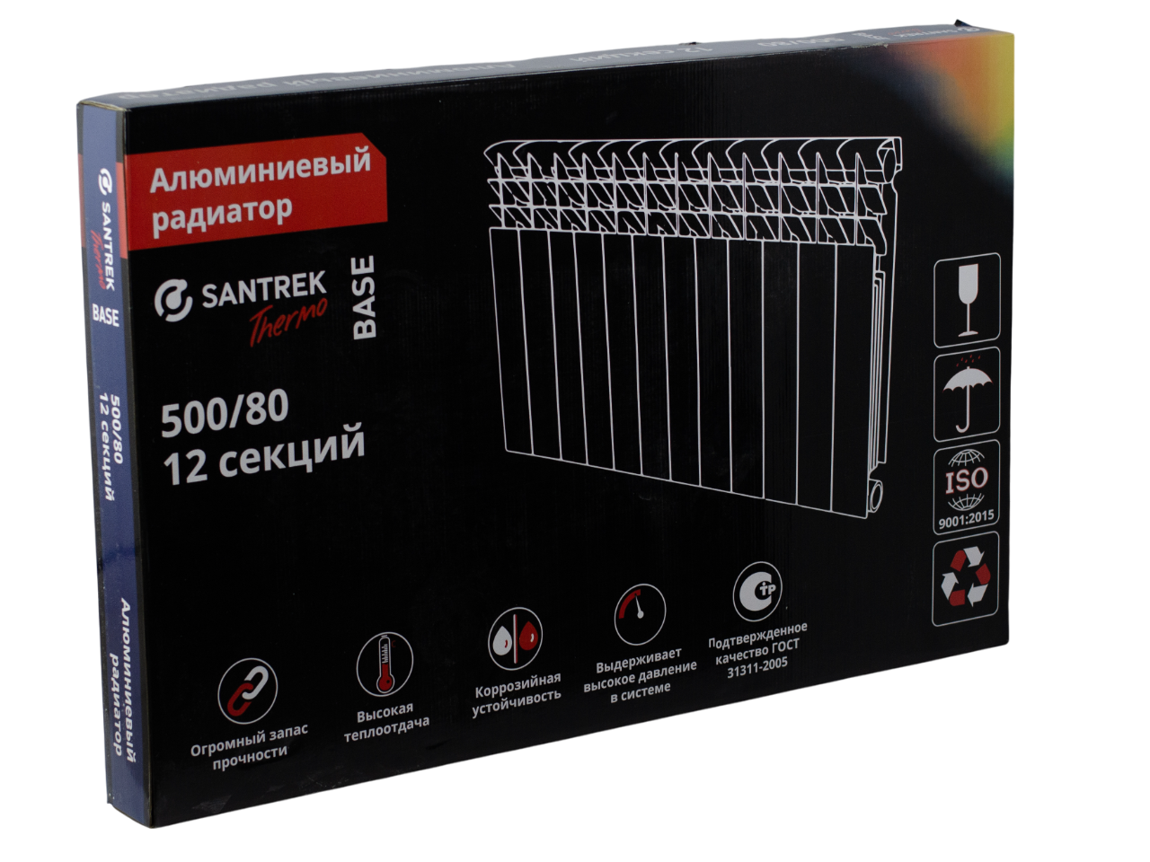 Радиатор алюминиевый SANTREK THERMO Base 500х80 12 секций (144 Вт/1 секц.)