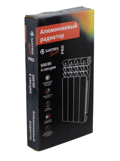 Радиатор алюминиевый SANTREK THERMO Pro  500х80  4 секции (172 Вт/1 секц.)