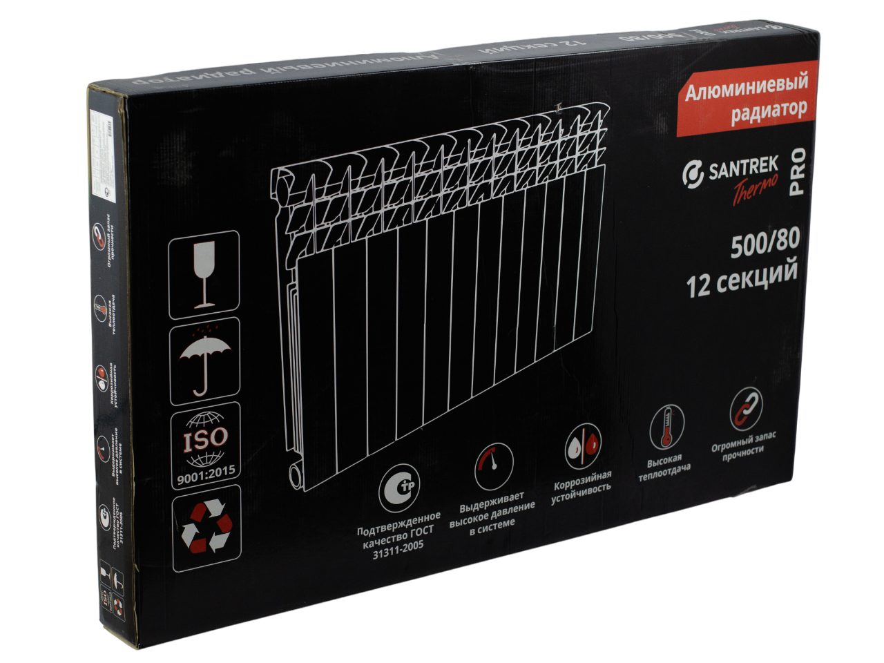 Радиатор алюминиевый SANTREK THERMO Pro  500х80 12 секций (172 Вт/1 секц.)