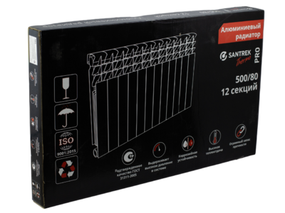 Радиатор алюминиевый SANTREK THERMO Pro  500х80 12 секций (172 Вт/1 секц.)
