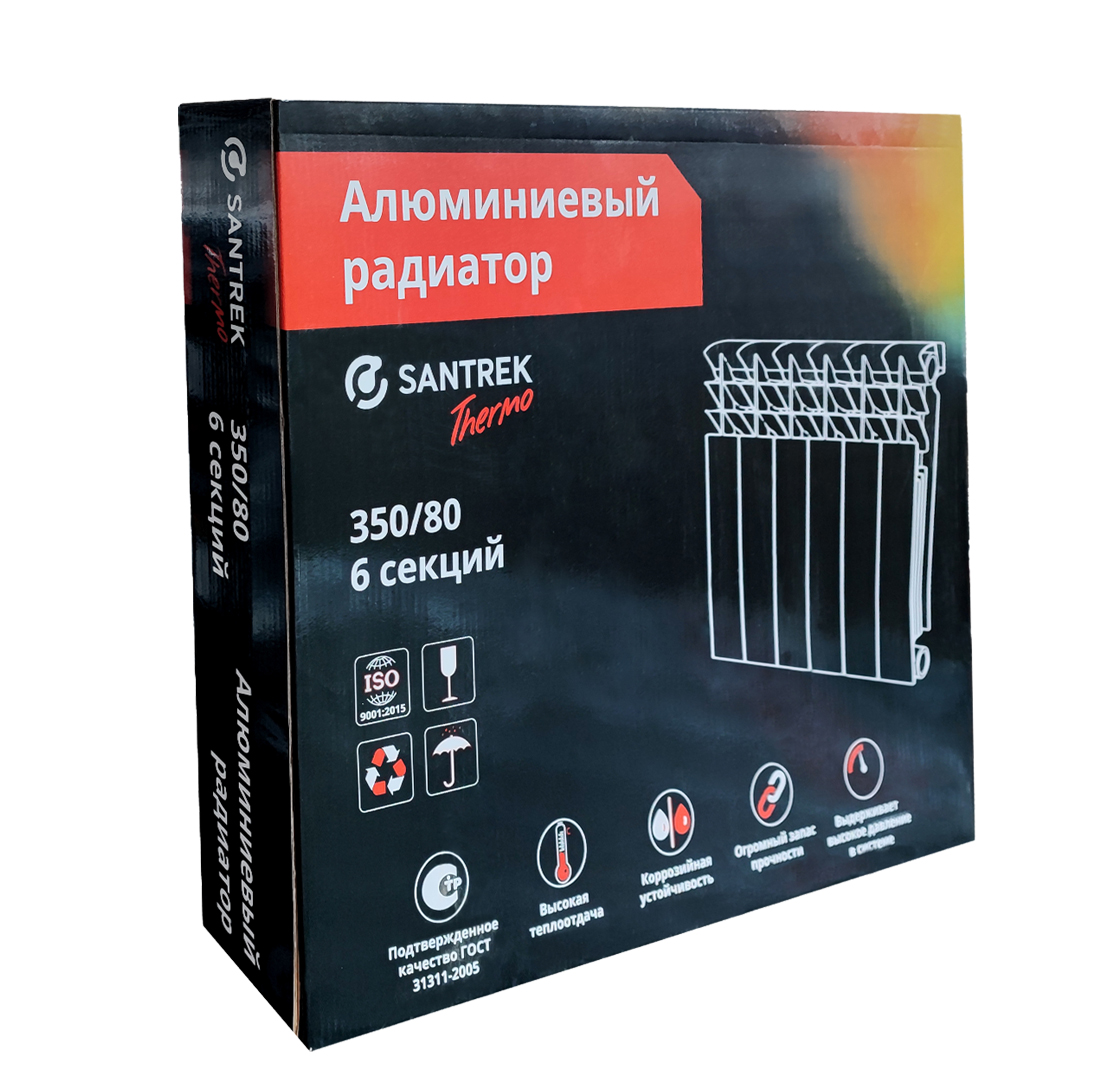 Радиатор алюминиевый Santrek Thermo 350х80  4 секции