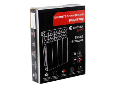 Радиатор биметаллический SANTREK THERMO 350х80  4 секции (101 Вт/1 секц.)