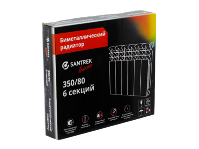 Радиатор биметаллический SANTREK THERMO 350х80  6 секций (101 Вт/1 секц.)