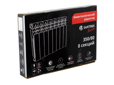 Радиатор биметаллический SANTREK THERMO 350х80  8 секций (101 Вт/1 секц.)