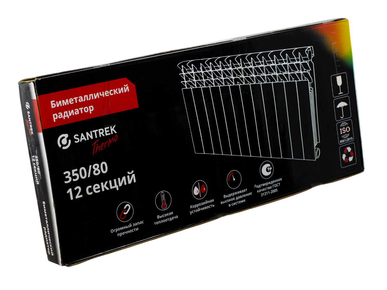 Радиатор биметаллический SANTREK THERMO 350х80 12 секций (101 Вт/1 секц.)