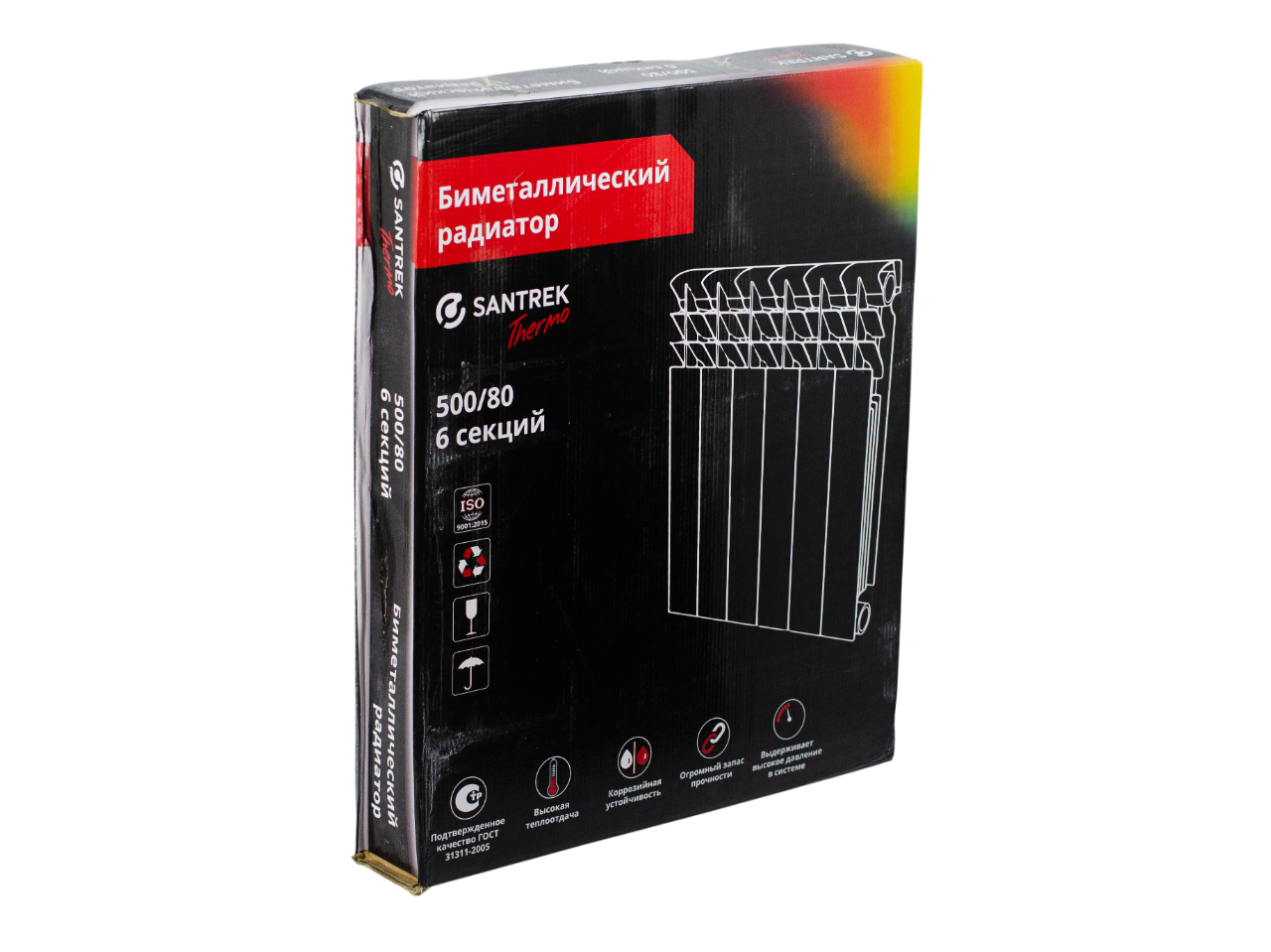Радиатор биметаллический SANTREK THERMO 500х80  6 секций (148 Вт/1 секц.)