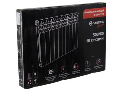 Радиатор биметаллический SANTREK THERMO 500х80 10 секций (148 Вт/1 секц.)