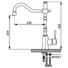 А4398-4 Смеситель Кухня FAOP с подключением фильтра питьевой воды (хром)