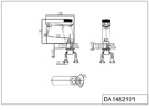 DA1482101 Смеситель для раковины 35 кнопочный картридж D&K.литой, хром