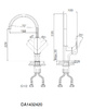 DA1432420 Смеситель для кухни D&K Berlin.Freie высокий антрацит