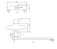 Смеситель Кухня СТЕНА SANTREK AQUA-655  "MODERN" шар. d-40 SB58