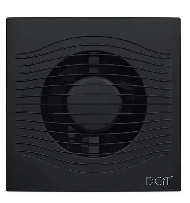 Вентилятор ERA DICITI D100 SLIM 4C Matt black накладной с обратным клапаном (матовый чёрный)