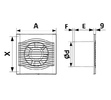 Вентилятор ERA DICITI D125 SLIM 5C канальный осевой вытяжной с обратным клапаном, декоративная решетка