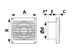 Вентилятор ERA D100 4 C ERA канальный осевой вытяжной со слюд.обратным клапаном, декор. решетка