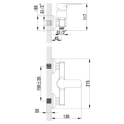 LM1503C plus Grace Смеситель для душа, с аксессуарами, хром LEMARK